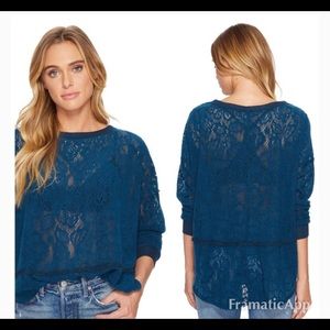 FREE PEOPLE “Not Cold in This Lace Top”